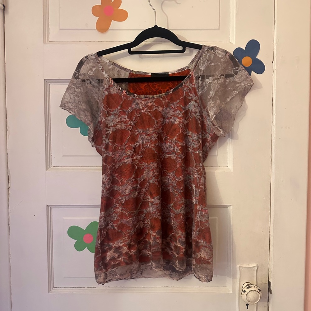 Red Lace Top